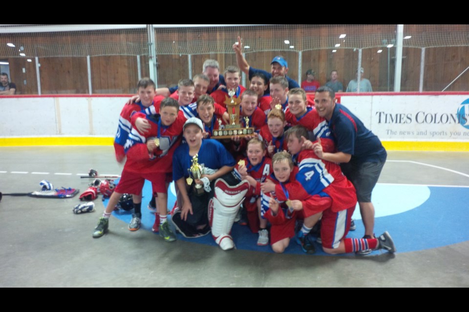 The New Westminster A2 Salmonbellies struck gold at the B.C. Lacrosse minor provincials in Victoria