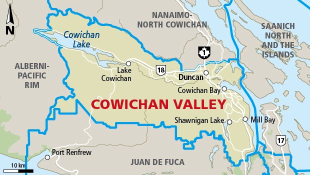 Cowichan Valley riding map