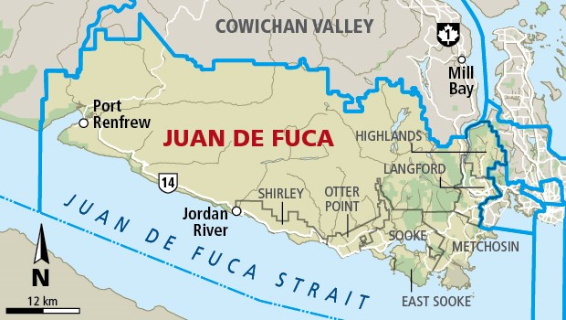 Juan de Fuca riding map