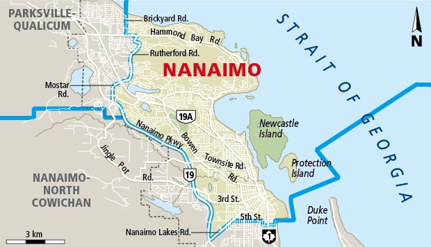 Nanaimo riding map