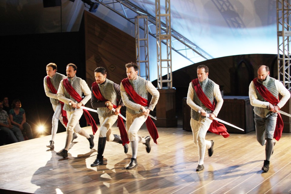The seven-member cast of Cymbeline play a total of 24 different characters. Photo David Blue