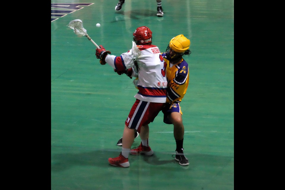 BC junior lacrosse . New West salmonbellies vs. Coquitlam Adanacs