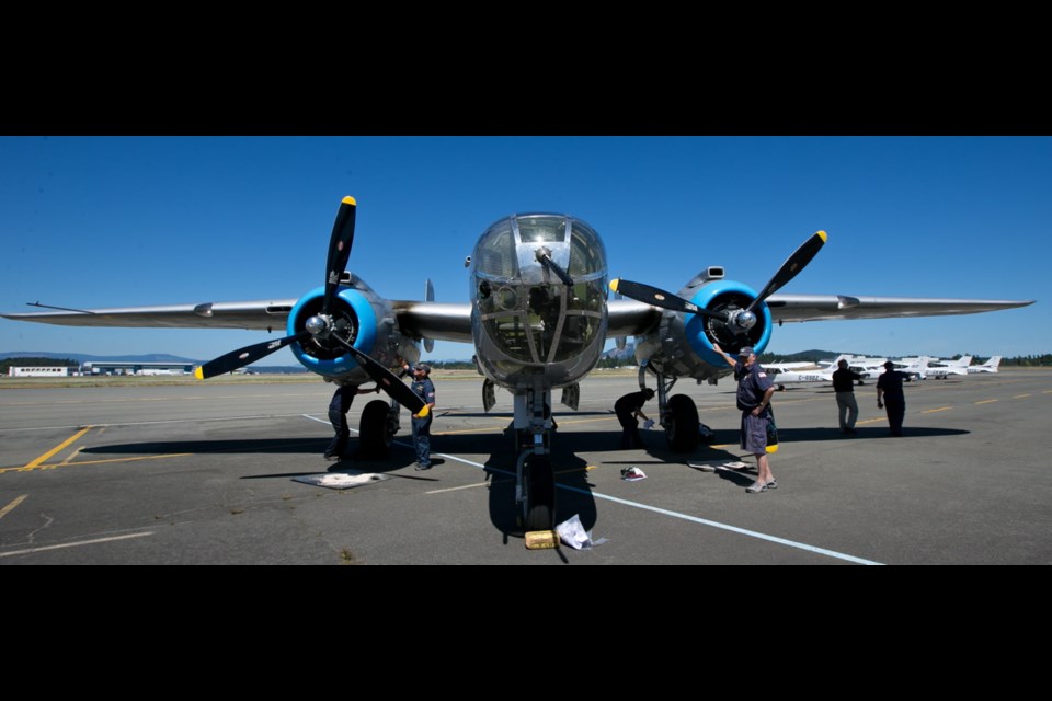 Second World War-vintage B25 Mithcell bomber is still in top condition.