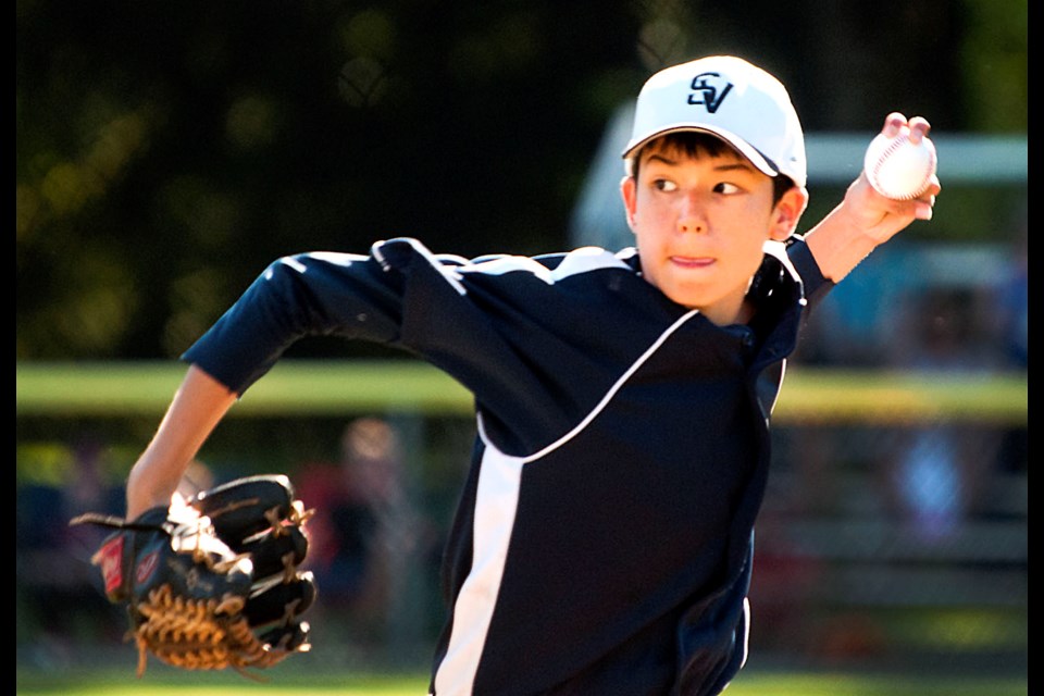 Starter Joseph Sinclair went the distance and shutout White Rock in the 2014 B.C. Championship in Walnut Grove on July 28, 2014.