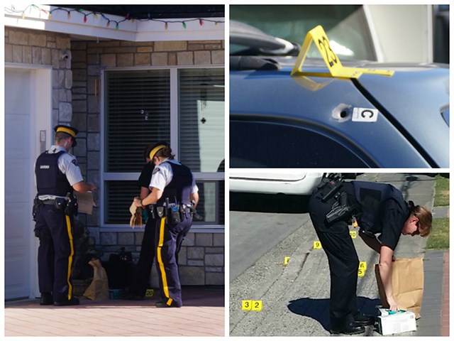 Police collect evidence at a shooting on Williams Road. July 29, 2014