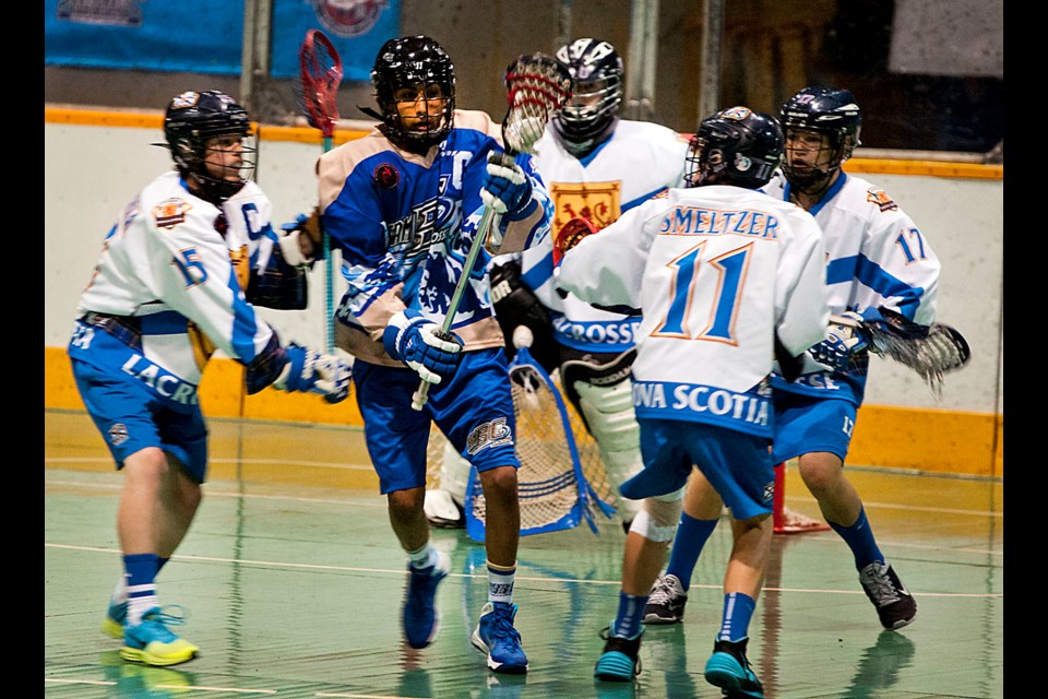 080714 - New Westminster, BC
Chung Chow photo
National Lacrosse Championships at Queen Park Arena.
Bantam Division - Team BC vs Team Nova Scotia