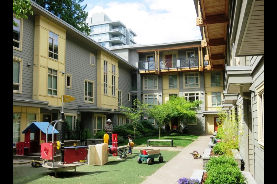The Verdant development at SFU was designed for families who want to live close to each other in a friendlier environment. Photo Michael Geller