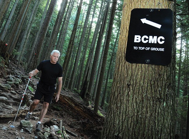 North Vancouver hiker Ted Shandro on the BCMC trail, which he says is getting into bad and possibly dangerous shape.