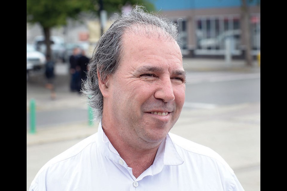 Legebokoff's defense lawyer James Heller heads into the Prince George Law Courts Tuesday afternoon.