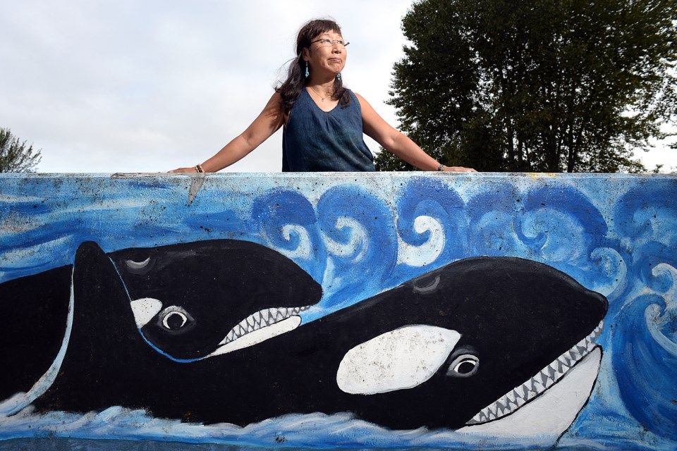 Community artist Yoko Tomita wants to connect with the public through art: "If I can cheer up myself, I can give joy to other people." Photo: Jennifer Gauthier