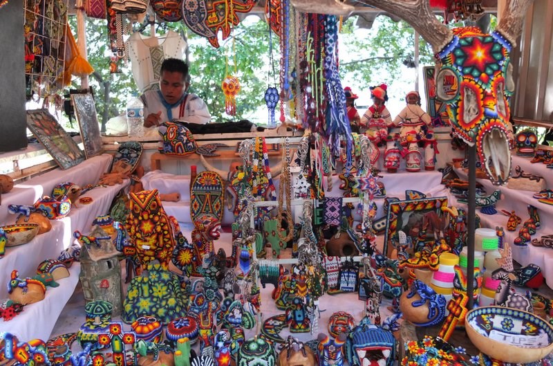 A stand at one of the many local markets that can be found in villages off the beaten path in Mexico. photo diana ballon