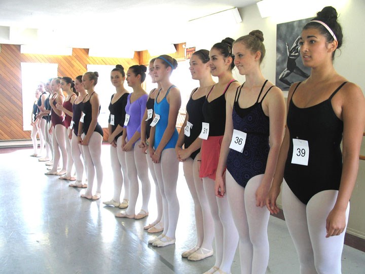 Sixteen young ballet students line up nervously to audition for roles in this year's Nutcracker.
