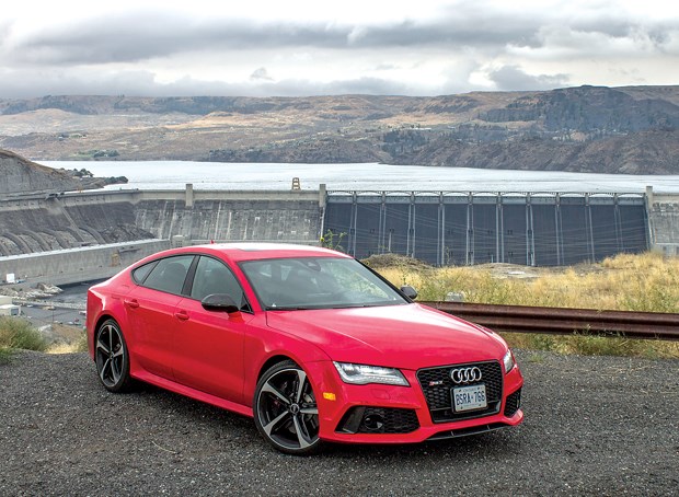 The Audi RS 7 doesn’t look like the winged, vented, spoilered supercars found on little boys’ bedroom-wall posters but, with a 560 horsepower engine tucked underneath the relatively subtle exterior, it certainly drives like one.