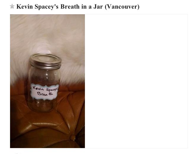 Kevin Spacey breath in a jar