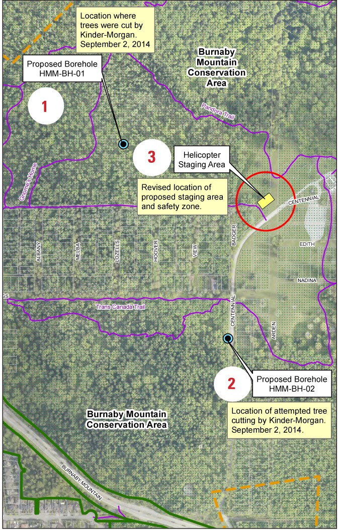 Burnaby Mountain map