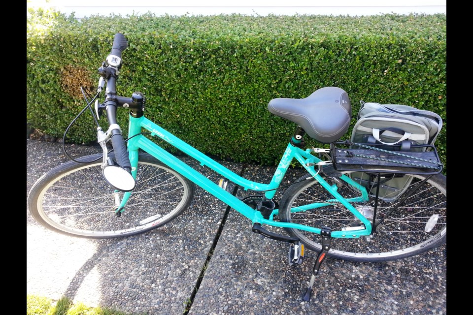 If a bicycle registration program was implemented, a sticker could be affixed to the frame or a license plate could be attached to the seat. Photo Michael Geller