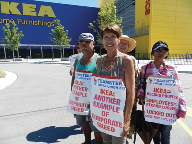 Ikea striking workers