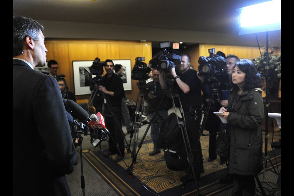 A media policy introduced at city hall under Vision Vancouver Mayor Gregor Robertson's administration prevents reporters from directly accessing city staff for comment or explanation of policy. Photo Dan Toulgoet