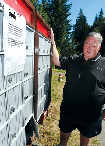 Damaged mailbox