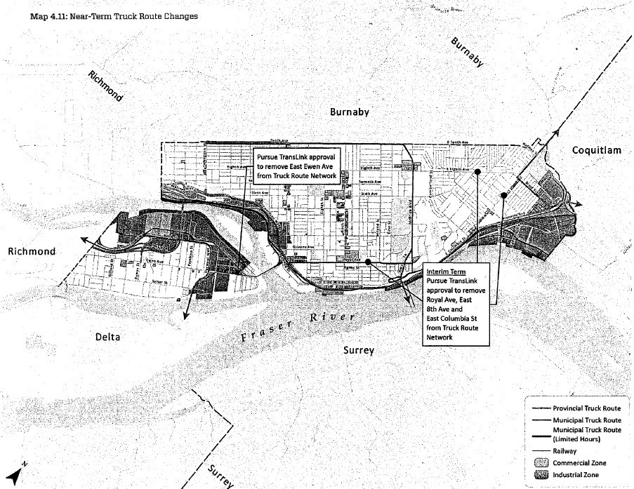 New West truck route changes