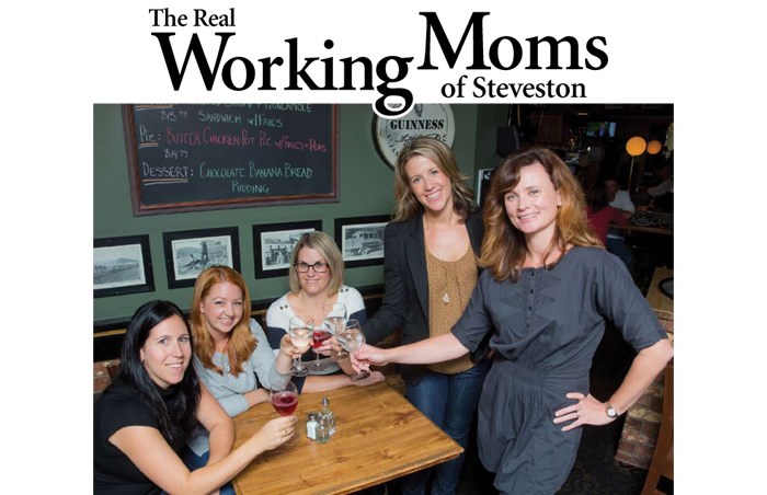 A Facebook page set up by the team of Erinn Bryan and Jen Schaeffers (standing) is filling a social and networking void for hundreds of professional working mothers.