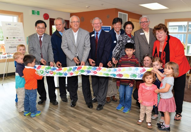 Richmond City Council members, along with Linda Reid, MLA (far right) open the Cranberry Childcare Centre in Hamilton on Saturday