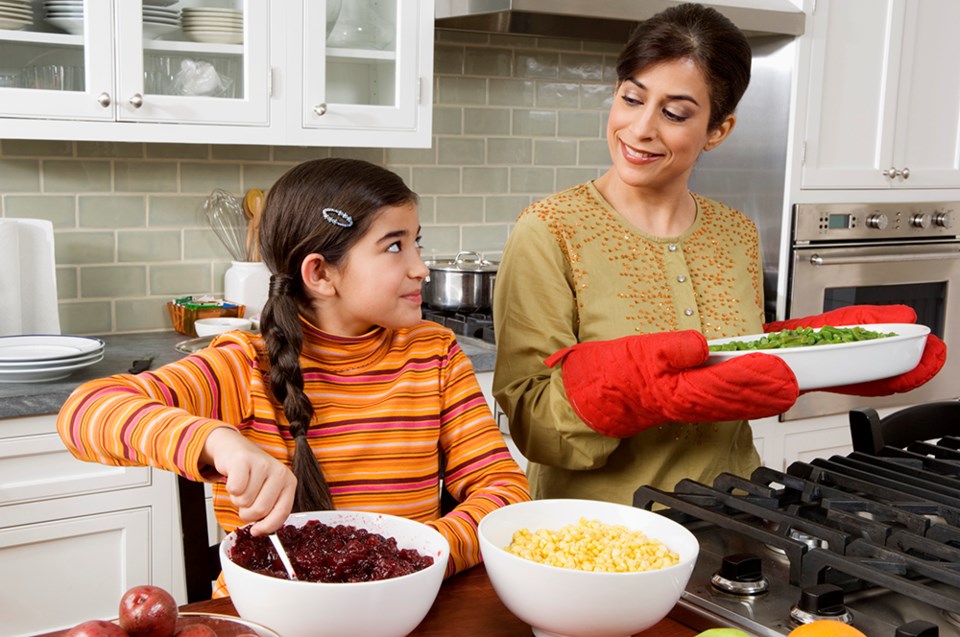 Cooking with family