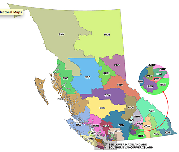 BC electoral map