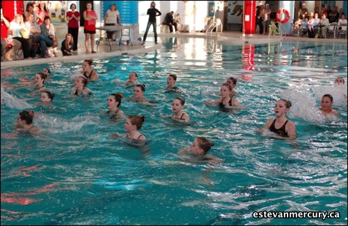 The Estevan Mermaids Synchronized Swimming Club performed one last time for family and friends at the club's annual windup. If you recognize a friend tag them in our photos at: https://www.facebook.com/EstevanMercury