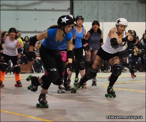The Southeast Saskatchewan Roller Derby Association and the Hillbilly Hurt held their first derby match April 21 at the Lignite Miners Centre. If you recognize a friend tag them in our photos at: https://www.facebook.com/EstevanMercury