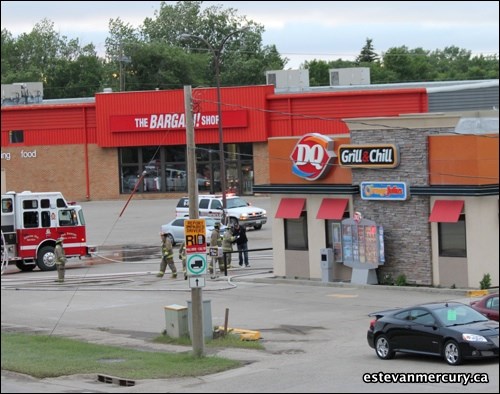 The DQ Grill and Chill in Estevan suffered extensive damage from a fire Monday morning. Photos courtsey of Augusto Armas.
