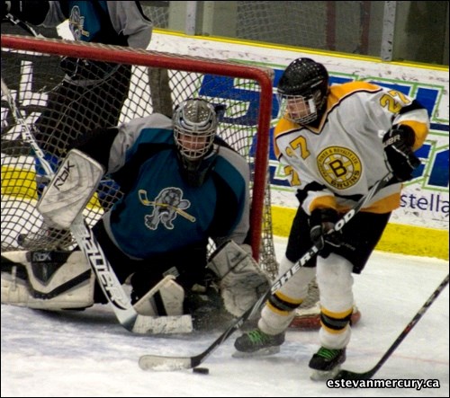 The Bruins won game one of the provincial finals versus La Ronge 3-2 at Spectra Place March 17th. Estevan would go on to take game two 5-4, and win the provincial championship in La Ronge March 24th. If you recognize a friend tag them in our photos at: https://www.facebook.com/EstevanMercury