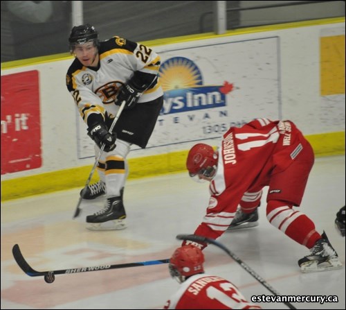 The Estevan Bruins were knocked out of the SJHL playoffs March 7 by the Weyburn Red Wings. They lost the best of seven series 4-0.