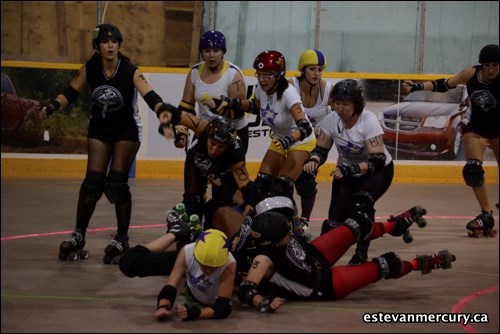 The Hillbilly Hurt hosted its second roller derby match Sept. 8 at the Icon Centre. The home team defeated the NorSask DiefenBreak-Hers 143-133. If you recognize a friend tag them in our photos at: https://www.facebook.com/EstevanMercury