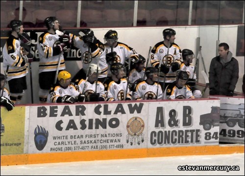 The Estevan Bruins alumni team defeated the Weyburn Red Wings 10-6 in their annual New Year's Day game. Tag a friend if you recognize them at: https://www.facebook.com/EstevanMercury