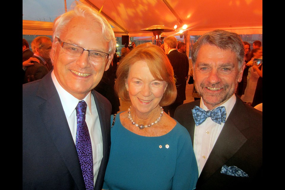 Science World CEO Bryan Tisdall, right, welcomed Canadian Ambassador Gordon Campbell, and Barbara Brink — early champions of a discovery centre — to Science World’s silver anniversary celebrations.