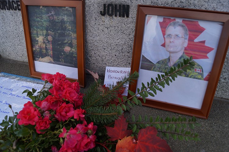 Richmond's cenotaph became a makeshift memorial for Nathan Cirillo and Patrice Vincent on Oct. 24, 2014 shortly following their deaths.