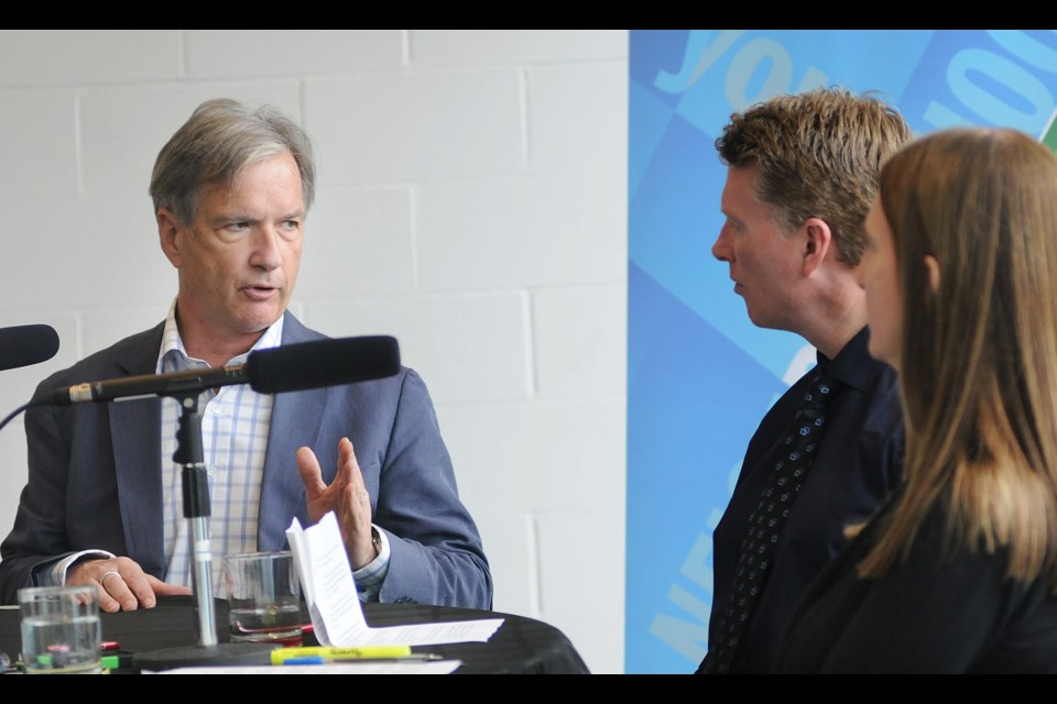 The NPA’s Kirk LaPointe told the Courier’s Mike Howell and Naoibh O’Connor his poor upbringing helps him “understand how to work with vulnerable sectors” of the community. Photo Dan Toulgoet