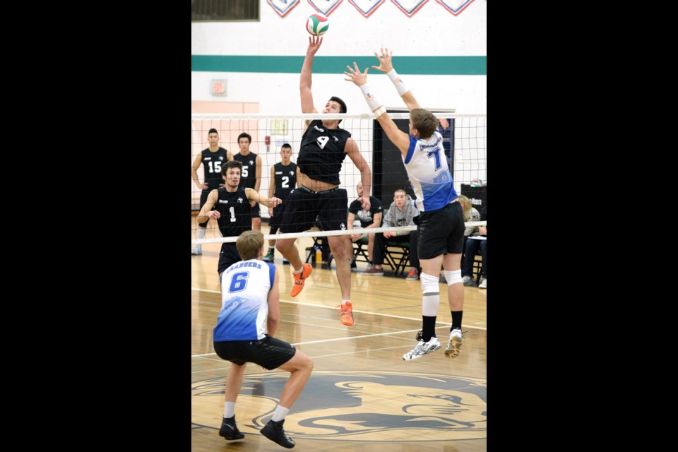 Douglas College vs Camosun College in PacWest men�s volleyball.