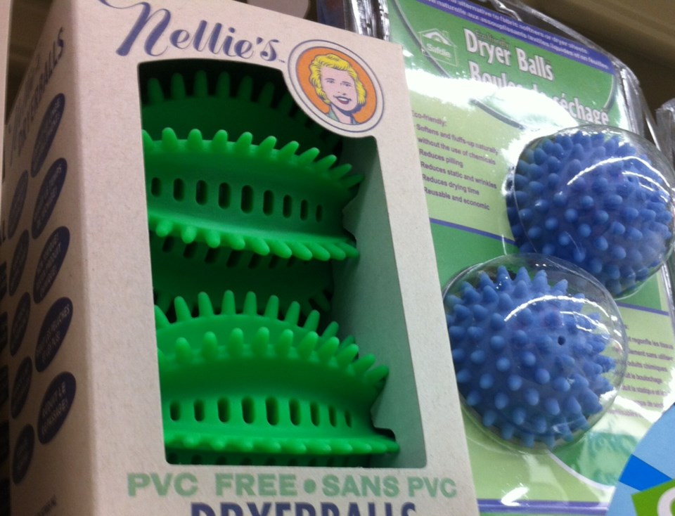 Some dryer balls are spiky.