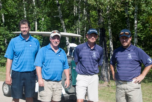 Gord Petker (golf pro at White Bear Lake Golf Course), Larry Palmer (superintendant of White Bear Lake Golf Course), Calvin VanWinkoop (superintendant of Golf Kenosee), and Kyle Mulligan (golf pro of Golf Kenosee) had friendly matches leading the Ryder Cup contestants around the courses.
