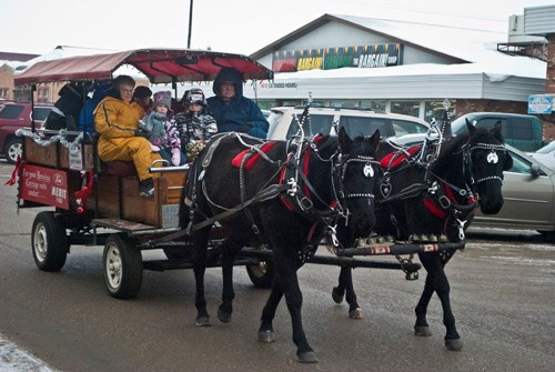 Merit Ford and Carlyle Motor Products sponsored carriage rides given by Herman Fornwald.