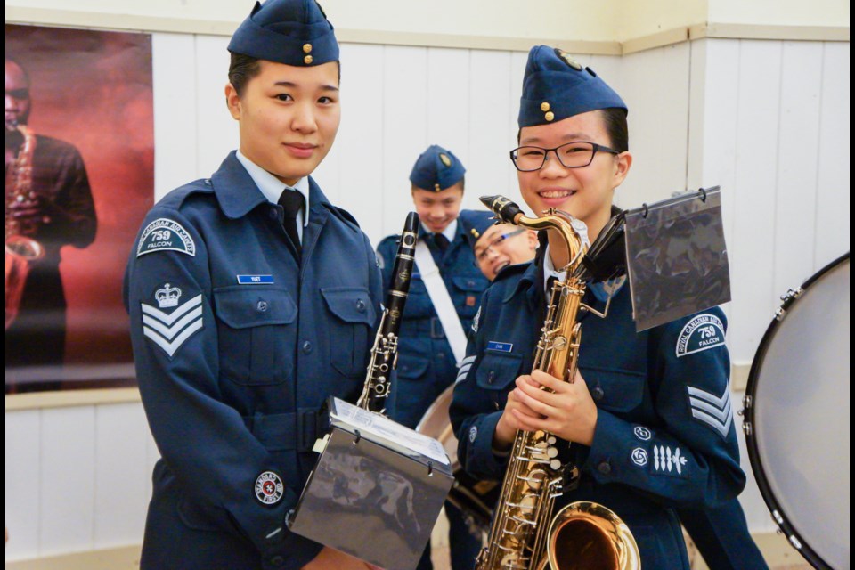 Members of the 59 Vancouver Royal Canadian Air Cadet Squadron. Photo Jennifer Thuncher
