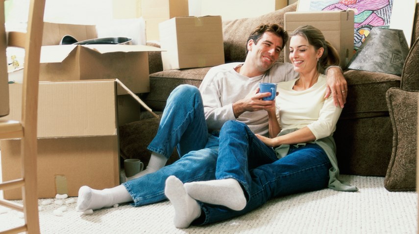 Young couple first-time home buyers