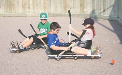 The City of Yorkton officially opened the community&#8217;s first wheelchair accessible play structure at Weinmaster Park Friday. As part of the event the Saskatchewan Wheelchair Sport Association held demonstrations of wheelchair tennis, basketball, and sledge hockey, played on wheeled sledges in summer. There is local interest in starting an ice sledge hockey team in the city.