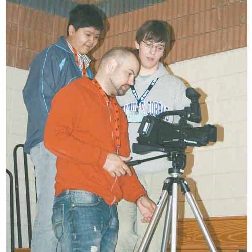 The Yorkton Film Festival focuses much of its programming on 
emerging filmmakers. That effort includes hosting a day for high school students interested in the medium. The event was held Thursday at 
Sacred Heart High School with some 40-students for Scared Heart and Melville Comprehensive High School given instruction by people 
involved in the film industry. Through the day students created actual film shorts which were screened Thursday evening.