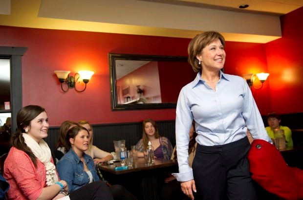 Christy Clark makes a campaign stop in 100 Mile House.