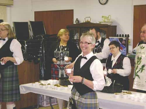 The annual Robbie Burns Day supper was held at the Royal Canadian Legion Hall Saturday. The evening was a chance to share some Scottish culture, including a reading from Burns&#8217; famous Ode, bagpipe music, traditional dress and, of course, a chance to enjoy haggis, as Ferne Katzberg does here.
