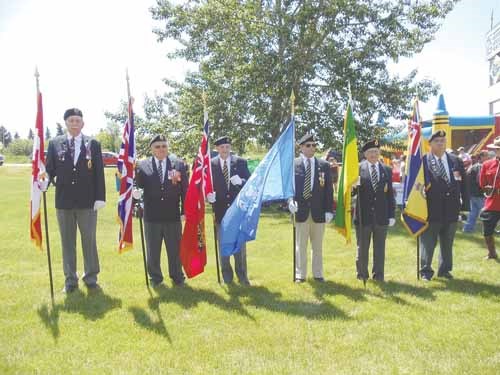 Veterans led a march at the opening ceremonies at the WDM events.