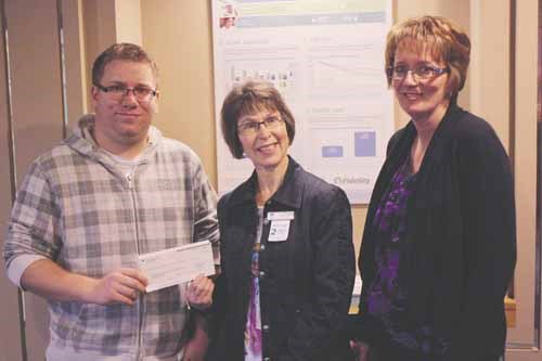 Barbara Apps, Canadian Western Bank  Yorkton Branch Manager recently presented a cheque for $4745.84 from the local Canadian Western Bank (CWB) through The Greater Interest GIC® campaign to Big Brothers Big Sisters of Yorkton and Area. Pictured above (from left to right) is Jordan  Patzwald, Barbara App and Irma Van De Bon-Nicol, Executive Director.